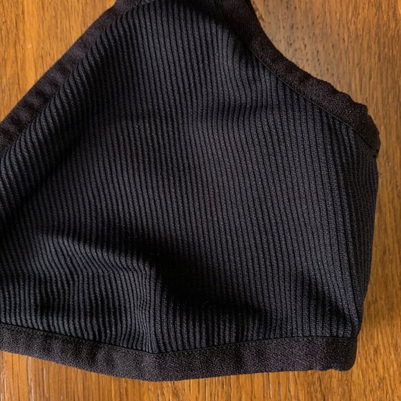 FOR LOVE AND LEMONS Comfy Wireless Bra Womens Large L Black Ribbed No Underwire - Picture 3 of 6